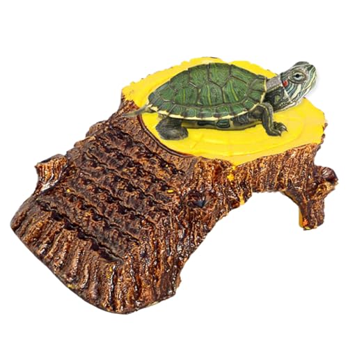 Terrace Resting für kleine Schildkröten, Aquarium-Dekor, Klettern – realistische dekorative Sonnenplattform aus Kunstharz von Generisch