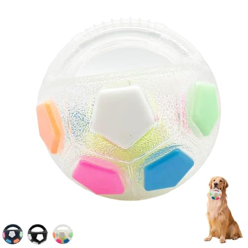 The Dog Calming Ball, Pet Dog Football Shape Toy, Interactive Toss and Fetch Play, Rubber, Squeaky, for Water Play, Training & Outdoor Game (White*1) von Generisch