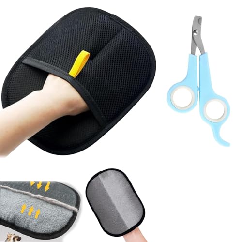 Tierhaarentferner Handschuh, Haarentfernungshandschuh, Haarentfernungshandschuh für Haustiere, Glühwein Haarentfernungshandschuh, Haustierhaar-entferner Handschuh, Pet Hair Remover Glove (A) von Generisch