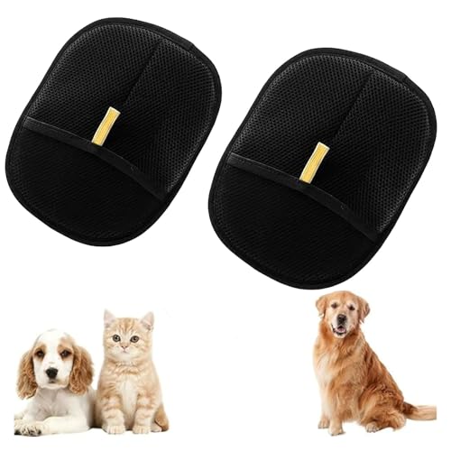 Tierhaarentferner-Handschuh, Tierhaarentfernungshandschuh für Katzen und Hunde, effiziente Fellpflege-Handschuhe für Tierhaare, 2 doppelseitige Fellpflege-Handschuhe, wiederverwendbarer Tierhaarentferner-Handschuh, Tierhaarentfernungshandschuh für Katzen und Hunde, effiziente Fellpflege-Handschuhe für Tierhaare, 2 doppelseitige Fellpflege-Handschuhe, wiederverwendbarer von Generisch