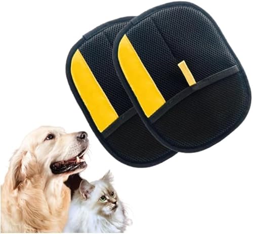 Tierhaarentferner-Handschuh, elektrostatische Tierhaarentfernungshandschuhe für Hunde und Katzen, wiederverwendbarer Katzen- und Hundehaarentferner für Couch, Möbel, Teppich, Autositz von Generisch