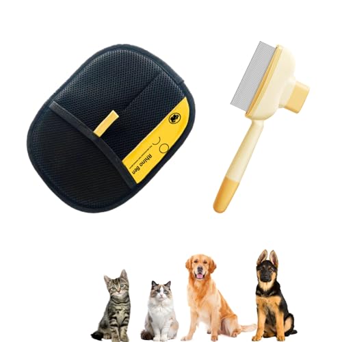 Tierhaarentferner Handschuh,Haarentfernungshandschuh Für Haustiere,Antistatische,Wiederverwendbare Haustier Pflegehandschuhe, für Katzen Hunde Waschen, Hair Removal (Tierhaarentfernungsset-2) von Generisch
