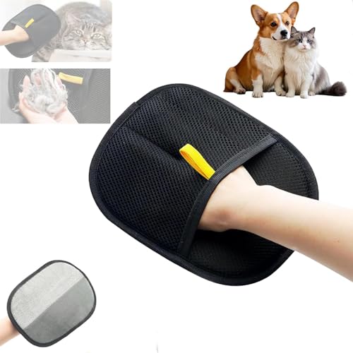 Tierhaarentferner Handschuh,Upgraded Fell Magnet Handschuh for Pet Hair, Fellmagnet, Static Removal Gloves, Wiederverwendbare Antistatische Handschuhe Doppelseitige für Katzen Hunde (1 Stück) von Generisch