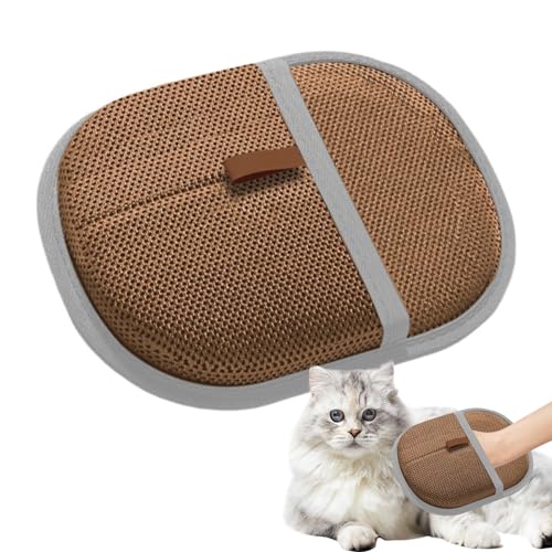 Tierhaarentferner Handschuh - Wiederverwendbarer statischer Tierhaarentfernungshandschuh für Hunde & Katzen, doppelseitiger Fellpflege-Handschuh für Teppich, Möbel, Couch, Kleidung & Autositze von Generisch