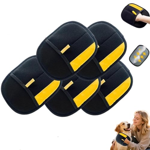 Tierhaarentferner Handschuhe, Möbel Statischer Tierhaarentferner, Waschbare Haustier Katze Fellpflege Handschuhe, Tierhaarhandschuhe für Bettlaken, Sofas, Kleidung, Teppiche, Autositze (5 Stück) von Generisch