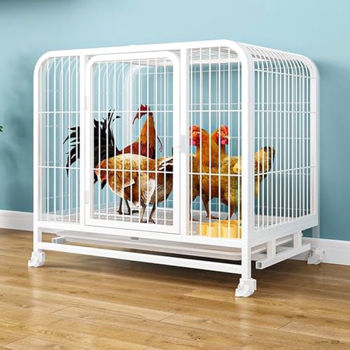 Tierkäfig für den Außenbereich, robuster Metallstall mit abnehmbarem Tablett und Rädern für einfache Reinigung und Mobilität, ideal für Kaninchen, Hühner, Meerschweinchen, Igel Tierkäfig für den Außenbereich, robuster Metallstall mit abnehmbarem Tablett und Rädern für einfache Reinigung und Mobilität, ideal für Kaninchen, Hühner, Meerschweinchen, Igel von Generisch