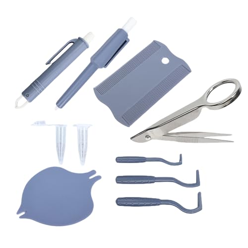 Tool -Remover -Toolset - Flohkamm Für Katze | Welpen Floh -Puller -Set | Schmerzlos Zeckenentfernerwerkzeuge | Multifunktional Ergonomisches Floh- Und Zeckenentferner-Kit Für Hundekatzen Und Multi-Pet von Generisch