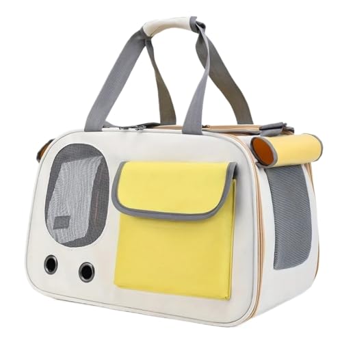 Tragbare Haustier-Katzentasche für Katzen und Hunde, ideal für Reisen und Outdoor-Aktivitäten, geeignet für und kleine (gelb) von Generisch