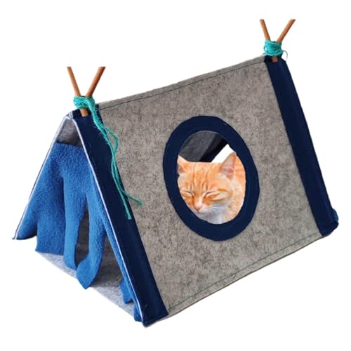 Tragbare Hundehütte, Haustierzelt - Indoor Cat Shelter | Welpenreisehaus, Dreieckige Form Haustier, Stabiles, langlebiges und leicht zu reinigendes Zubehör zum Konservieren von Tieren, Haustieren von Generisch