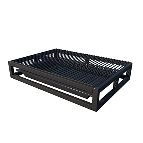 Tragbare Hundetoilette für Welpen und kleine Haustiere, langlebiges Töpfchentrainingstablett für drinnen und draußen, leicht zu reinigender Töpfchen-Pad-Halter (Schwarz, 61 x 45 x 9 cm) von Generisch