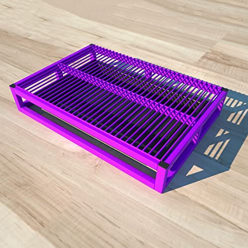 Tragbare Hundetoilette – robuster Töpfchenhalter für den Innen- und Außenbereich, perfekt für Welpen und kleine Haustiere (61 x 45 x 9 cm, Lila) von Generisch