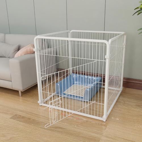 Tragbarer, robuster Haustier-Laufstall mit extra Befestigungsbeschlägen, für den Innen- und Außenbereich, ideal für kleine/mittelgroße und große Hunde, Weiß, XXS Tragbarer, robuster Haustier-Laufstall mit extra Befestigungsbeschlägen, für den Innen- und Außenbereich, ideal für kleine/mittelgroße und große Hunde, Weiß, XXS von Generisch