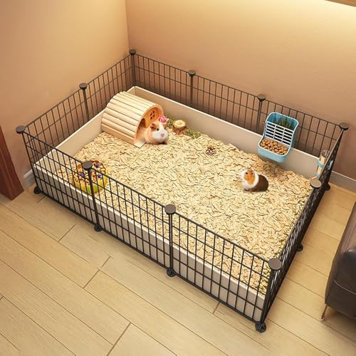 Tragbarer Haustierkäfig für Meerschweinchen, Igel und Hamster, wasserdichter Kunststoffboden, ideal für den Innen- und Außenbereich Tragbarer Haustierkäfig für Meerschweinchen, Igel und Hamster, wasserdichter Kunststoffboden, ideal für den Innen- und Außenbereich von Generisch