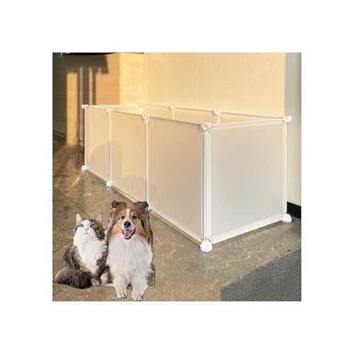 Tragbarer Laufstall für Haustiere, robuster Übungszaun für Kleintiere, leicht und einfach aufzubauen, mit Tür, ideal für Welpen, Katzen und kleine Haustiere von Generisch