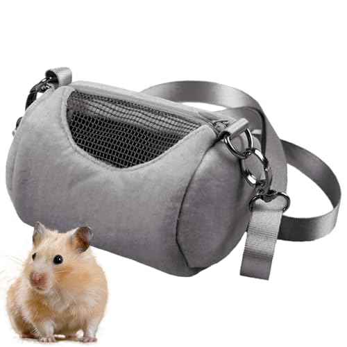 Tragbarer Tierträgertasche - Gemütlicher Plüsch -Haustier -Rucksack Für Hamster, Leichtes Reisefall | Mini -Tiertransportkäfig Für Kaninchen, Vögel, Chinchilla, Reptilien Und Belüftete Träger von Generisch