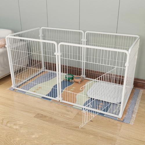 Tragbares, robustes Haustier-Laufgitter mit extra Befestigungsbeschlägen, Indoor/Outdoor, Hundezaun für kleine/mittelgroße/große Hunde, Weiß, XL Tragbares, robustes Haustier-Laufgitter mit extra Befestigungsbeschlägen, Indoor/Outdoor, Hundezaun für kleine/mittelgroße/große Hunde, Weiß, XL von Generisch