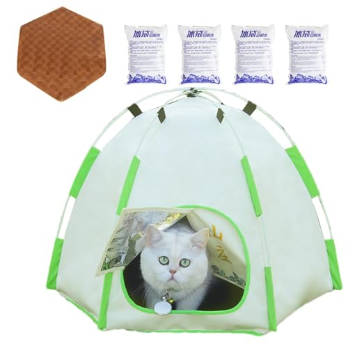Tragbares Katzenhaus, belüftete Hundehütten – einfach zu reinigen und zu montieren, klimatisierter Wetterschutz, Kinderbett, atmungsaktives Haustierzelt, Sommer-Kühlhaus Tragbares Katzenhaus, belüftete Hundehütten – einfach zu reinigen und zu montieren, klimatisierter Wetterschutz, Kinderbett, atmungsaktives Haustierzelt, Sommer-Kühlhaus von Generisch