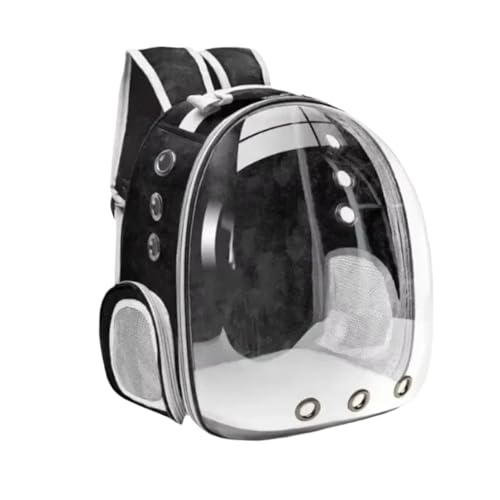 Tragetasche für Haustiere, atmungsaktiv, tragbar, transparent, für Welpen, Hunde, Transportkapseltaschen (schwarz) von Generisch