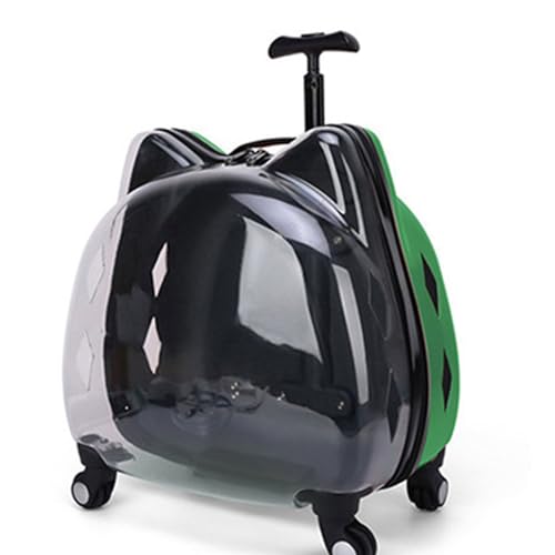 Transparente Tragetasche für Haustiere mit Rollen und Griff für kleine Hunde oder Katzen, klare Rollkatzentragetasche, Hartschale für Wandern/Camping/Tierarztbesuche von Generisch
