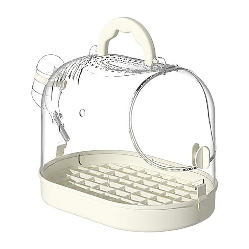 Transparenter Handkäfig – Take-Out Transparenter Käfig – Atmungsaktiver Papageienkäfig | PP leichte Vogel-Reisebox | 23 cm -Reisetasche für Büros, Reisen, Zuhause und Camping von Generisch
