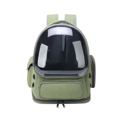 Transparenter Haustier-/Katzentasche, Outdoor-Reiserucksack für Katzen, kleine Hunde, atmungsaktives Tragezubehör (grün) von Generisch