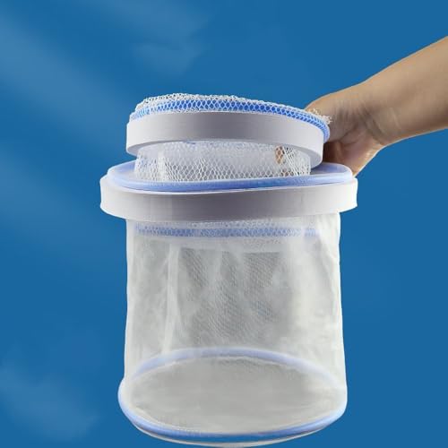 Transparentes Zuchtnetz, Nylon-Netz-Isolationsbox für Guppies, durchlässiges schwimmendes Fischnetz, schwimmender Aquarium-Trennwand (Stil 4) von Generisch