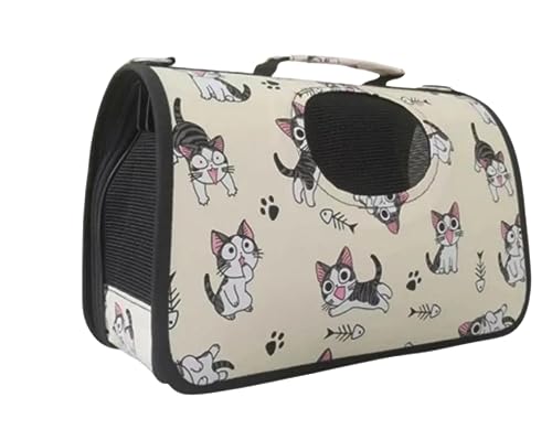 Transportbox Für Haustiere, Hunde-Katzentasche, Tragbare Umhängetasche (Beige) von Generisch