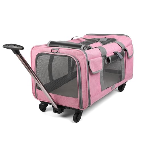 Transportbox für 2 Katzen mit Rollen für 2 Katzen, faltbar, ideal zum Wandern, Camping, Tierarztbesuche, praktisches und tragbares Design von Generisch