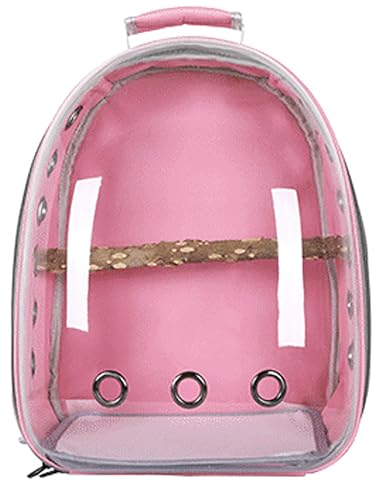 Transporttasche für Haustiere Tasche für Vögel Transportbox für Vögel Belüftung transparent Raumkapsel Rucksack für Transportboxen Reisekäfig mit Sitzstange für Reisen von Generisch