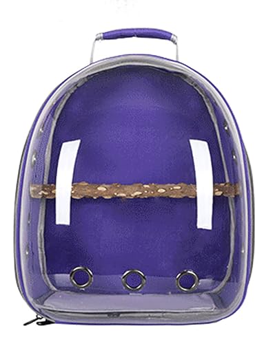 Transporttasche für Kleintiere Rucksack für Vögel Reisekäfig mit Sitzstange Papagei transparent atmungsaktiv Cockatiel for Conures Sittich Budgie Canar von Generisch