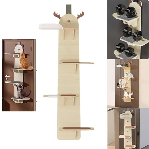 Tür-Katzen-Sitzstange & Kletterer, platzsparendes Katzenbaumregal für Indoor-Katzen zum Kratzen und Klettern Tür-Katzen-Sitzstange & Kletterer, platzsparendes Katzenbaumregal für Indoor-Katzen zum Kratzen und Klettern von Generisch