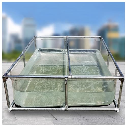 Überirdischer Koiteich – PVC-Canvas und Stahlrahmen, Aquarium-Tank mit klarem Sichtfenster und Ablaufventil für einfache Montage und Präsentation Überirdischer Koiteich – PVC-Canvas und Stahlrahmen, Aquarium-Tank mit klarem Sichtfenster und Ablaufventil für einfache Montage und Präsentation von Generisch