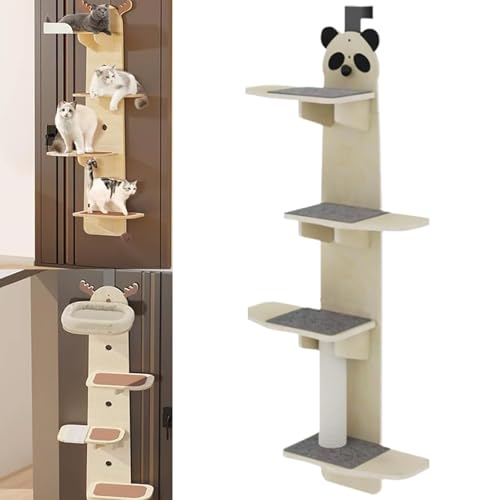 Übertür-Katzenkletterer mit weichen Matten & Kratzbaum, platzsparende vertikale Sitzstange für Indoor-Katzen zum Klettern und Ausruhen Übertür-Katzenkletterer mit weichen Matten & Kratzbaum, platzsparende vertikale Sitzstange für Indoor-Katzen zum Klettern und Ausruhen von Generisch