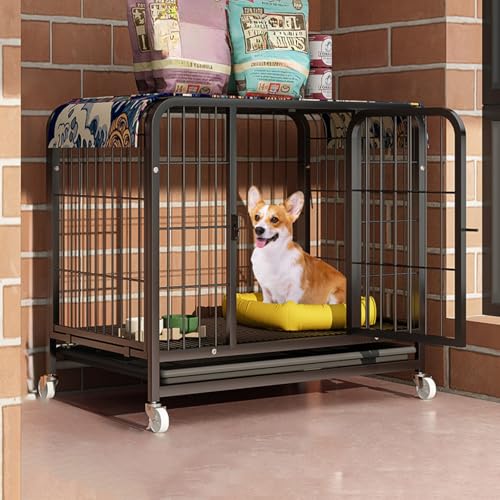 Unzerstörbare Hundebox für große Hunde, Hundehütte mit Dachfenster, leicht zu bewegen und zu reinigen, belüftetes Design, geeignet für große, mittelgroße und kleine Hunde Unzerstörbare Hundebox für große Hunde, Hundehütte mit Dachfenster, leicht zu bewegen und zu reinigen, belüftetes Design, geeignet für große, mittelgroße und kleine Hunde von Generisch