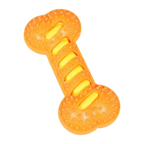 Unzerstörbares Hundespielzeug Buntes Knochenform-Design mit Quietscher Kuscheltier Kauspielzeug für Welpen Erwachsene Hunde 19cm Unkaputtbares Hunde-Kuscheltier Stofftier Zahnpflege Spielzeug von Generisch