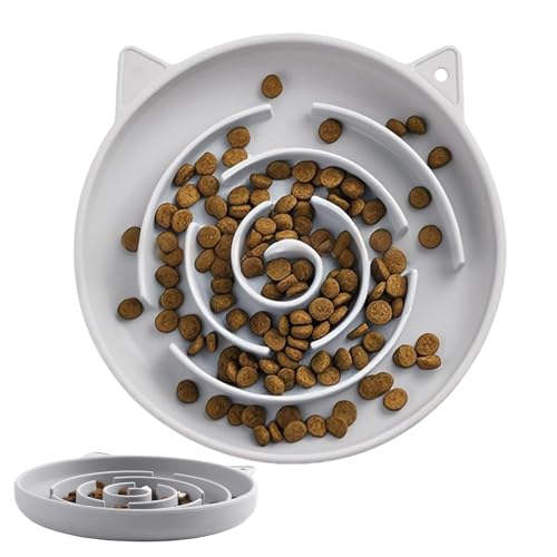 Verschüttungssicherer Lebensmittelhalter, Labyrinthform Nicht-Schlupf-Gericht | Katze langsame Feeder, Katze Nassfutter Schüssel Langsamer Feeder | Für Balkon Schlafzimmer Wohnzimmer gesundes Essen von Generisch