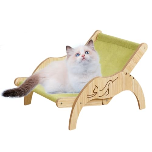 Verstellbare Liege mit Sisal-Kratzer - Haustierhängematte Bett, Strandkorb Katzenhängematte, Katzenhängematte für Outdoor, Kätzchen Hochbeet Katzenliege Sisalmatte, Katzenfensterbett Hängematte Verstellbare Liege mit Sisal-Kratzer - Haustierhängematte Bett, Strandkorb Katzenhängematte, Katzenhängematte für Outdoor, Kätzchen Hochbeet Katzenliege Sisalmatte, Katzenfensterbett Hängematte von Generisch