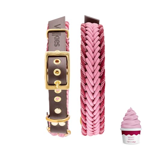 Verstellbares Halsband aus kunstvoll geknüpftem Seil (HU 38-45cm, Berry) von Generisch