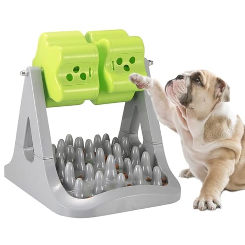 Verstellbares IQ-Trainingsspielzeug für Hunde mit langsamem Futterspender, wiederverwendbar und rutschfest, hohles Rolldesign für Haustiere von Generisch