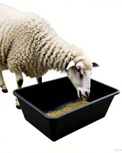 Viehgetreide- und Wasser-Futterstation, große Kapazität, leicht zu reinigen, Bauernhoftränke für Pferde, Schweine, Alpakas im Freien von Generisch