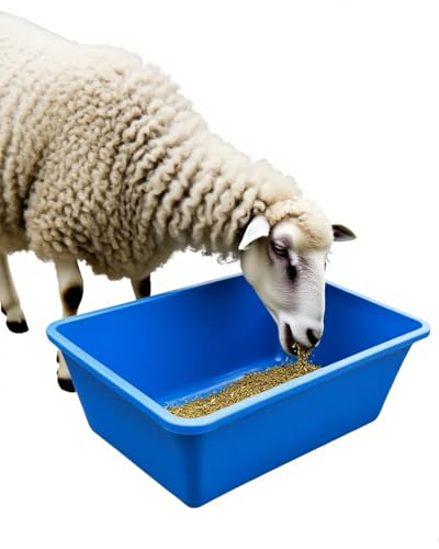 Viehgetreide- und Wasser-Futterstation, große Kapazität, leicht zu reinigen, Bauernhoftränke für Pferde, Schweine, Alpakas im Freien von Generisch