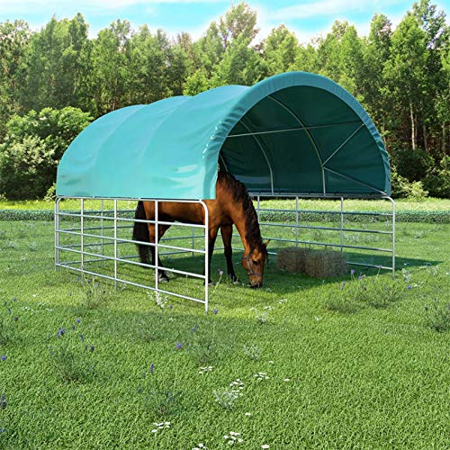 Viehzelt Tierheim Outdoor Wasserabweisendes PVC Weidezelt für Pferde, Schafe, Kühe - 3,7 x 3,7 m, Grün Viehzelt Tierheim Outdoor Wasserabweisendes PVC Weidezelt für Pferde, Schafe, Kühe - 3,7 x 3,7 m, Grün von Generisch