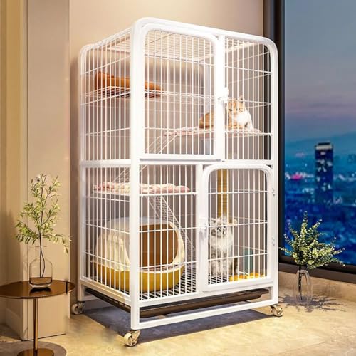 Vielseitiger Kleintierkäfig – robuster Drahtzaun für Haustiere mit Rollen, Bettleitern und Tabletts für Chinchillas, Frettchen, Kätzchen – ideal für den Innen- und Außenbereich Vielseitiger Kleintierkäfig – robuster Drahtzaun für Haustiere mit Rollen, Bettleitern und Tabletts für Chinchillas, Frettchen, Kätzchen – ideal für den Innen- und Außenbereich von Generisch