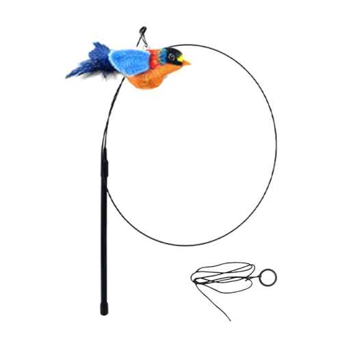Vogel-Katzenspielzeug – Simuliertes fliegendes Vogel-Katzenspielzeug | Interaktives Vogel-Katzenspielzeug | Buntes Übungsvogelspielzeug für Katzen | Katzenstab Vogel mit elastischem Seil für Haustiere Vogel-Katzenspielzeug – Simuliertes fliegendes Vogel-Katzenspielzeug | Interaktives Vogel-Katzenspielzeug | Buntes Übungsvogelspielzeug für Katzen | Katzenstab Vogel mit elastischem Seil für Haustiere von Generisch