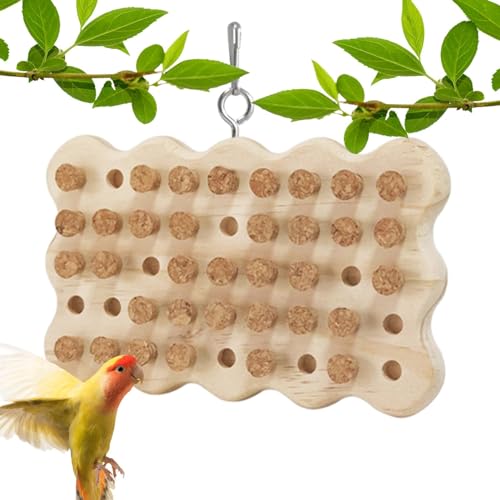 Vogel-Korkspielzeug, Kaustopper-Spielzeug für Papageien - Beißtraining-Vogelspielzeug aus,Vogelsittich-Spielzeug, Papageienkäfig-Zubehör, hängendes Korkspielzeug für Papageien, Lovebird, Nymphens von Generisch