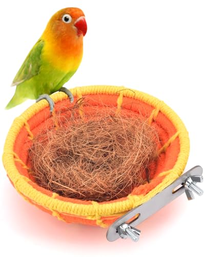 Vogel-Nistkasten, natürliche Kokosfaser, Einstreu für Wellensittiche, Nymphensittiche und kleine Vögel, ideales Bruthaus und Kuschelhütte von Generisch