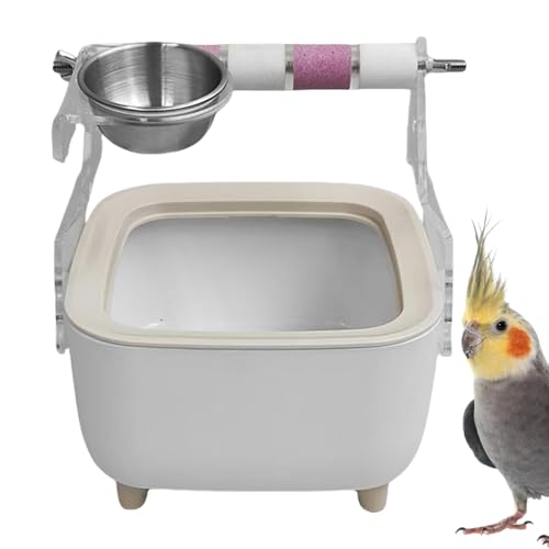 Vogel-Toilettenständer mit Eimer, Sitzstange für gezielten Stuhlgang | Desktop-Pageien-Station, Sittich-Klettergestell für gezielte Defäkation von Generisch