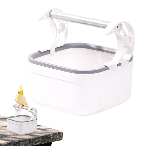 Vogel-Trainingsständer, Nymphensittich-Spielplatz-Restregal, tragbare Vogelsitzstange mit abnehmbarer Box, -Spielständer für Sittiche, Wellensittiche, Finken (17,8 x 16,3 x 16,3 cm) von Generisch