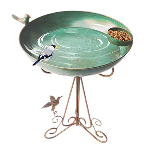 Vogelbad | -Futterstelle Für Den Garten | Wetterfeste Vogeltränke Für Garten Terrasse Balkon Fensterbereich Rasen von Generisch