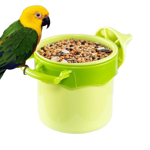 Vogelfutterstation für Käfig – stabile Vogelfutterschale für Vögel, rutschfest, breiter Boden, präzises Geschirrzubehör für Lovebirds Tier, Balkon, Deck, Zaun, Bodenhaustier von Generisch